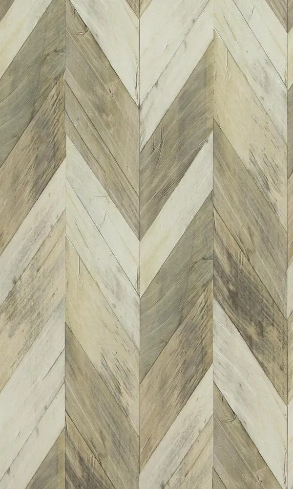 Modern Motifs Weathered Herringbone Wallpaper 217995