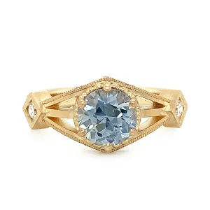 Montana Sapphire & Diamond Ring - "Harbor Mist"