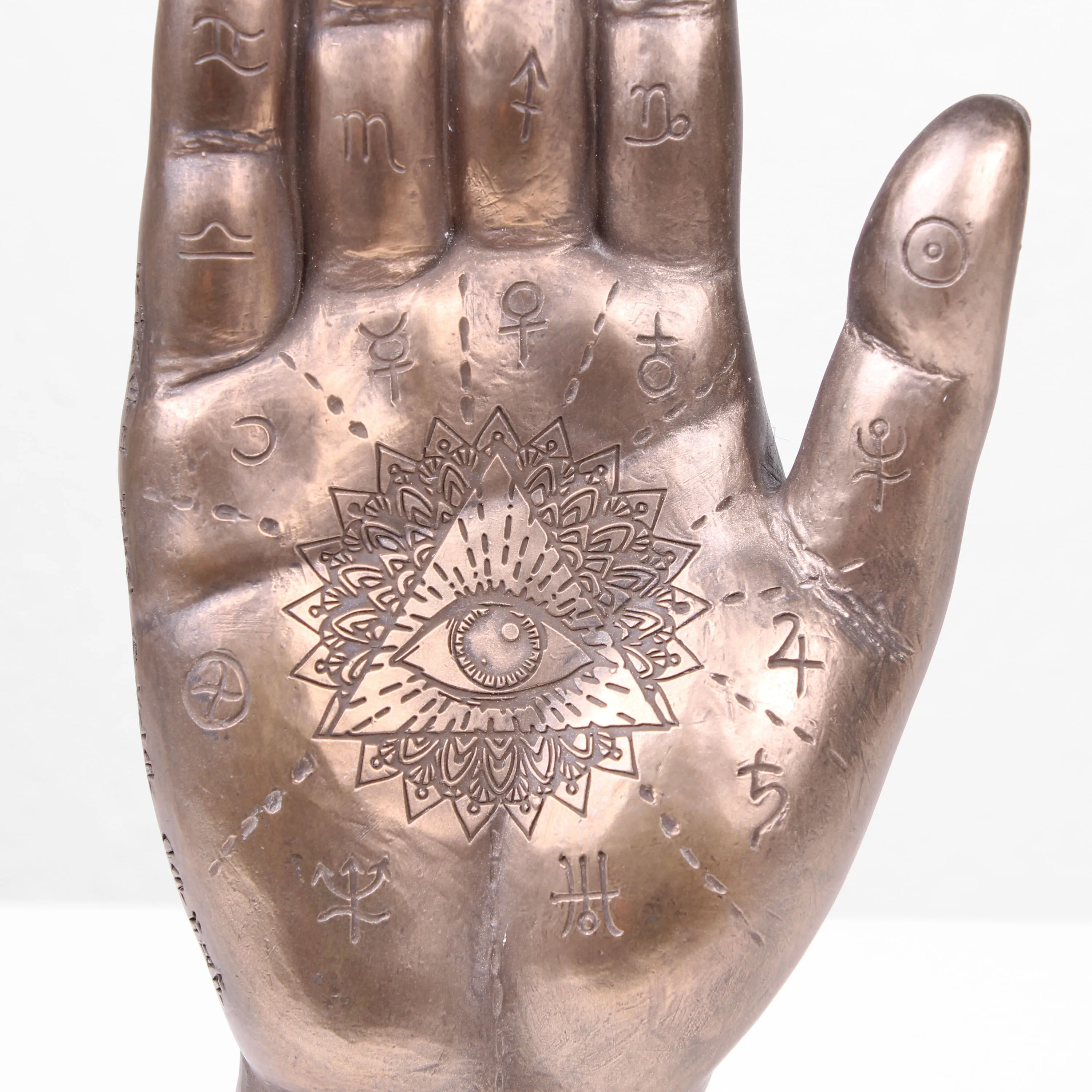 Mystic Fatima Hand Statue (Cold Cast Bronze Sculpture)