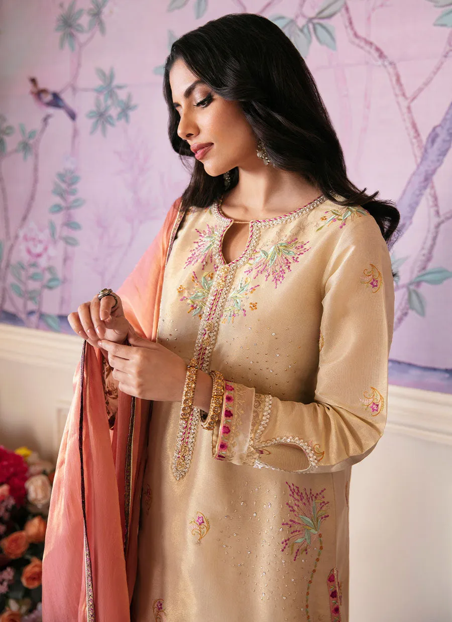 Narood Gold Shirt And Dupatta