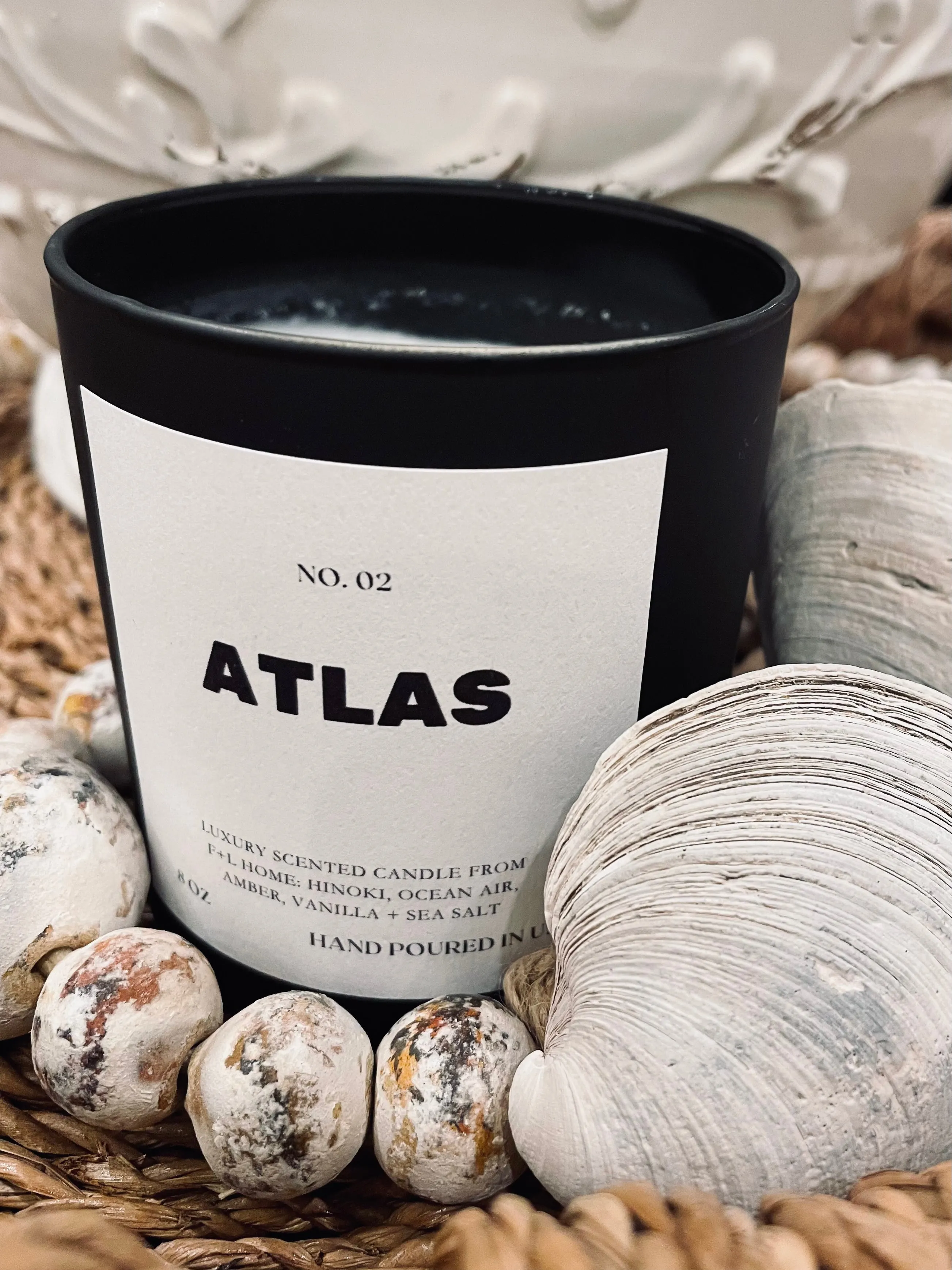 No. 02 Atlas 8oz Soy Luxury Candle from F L Home