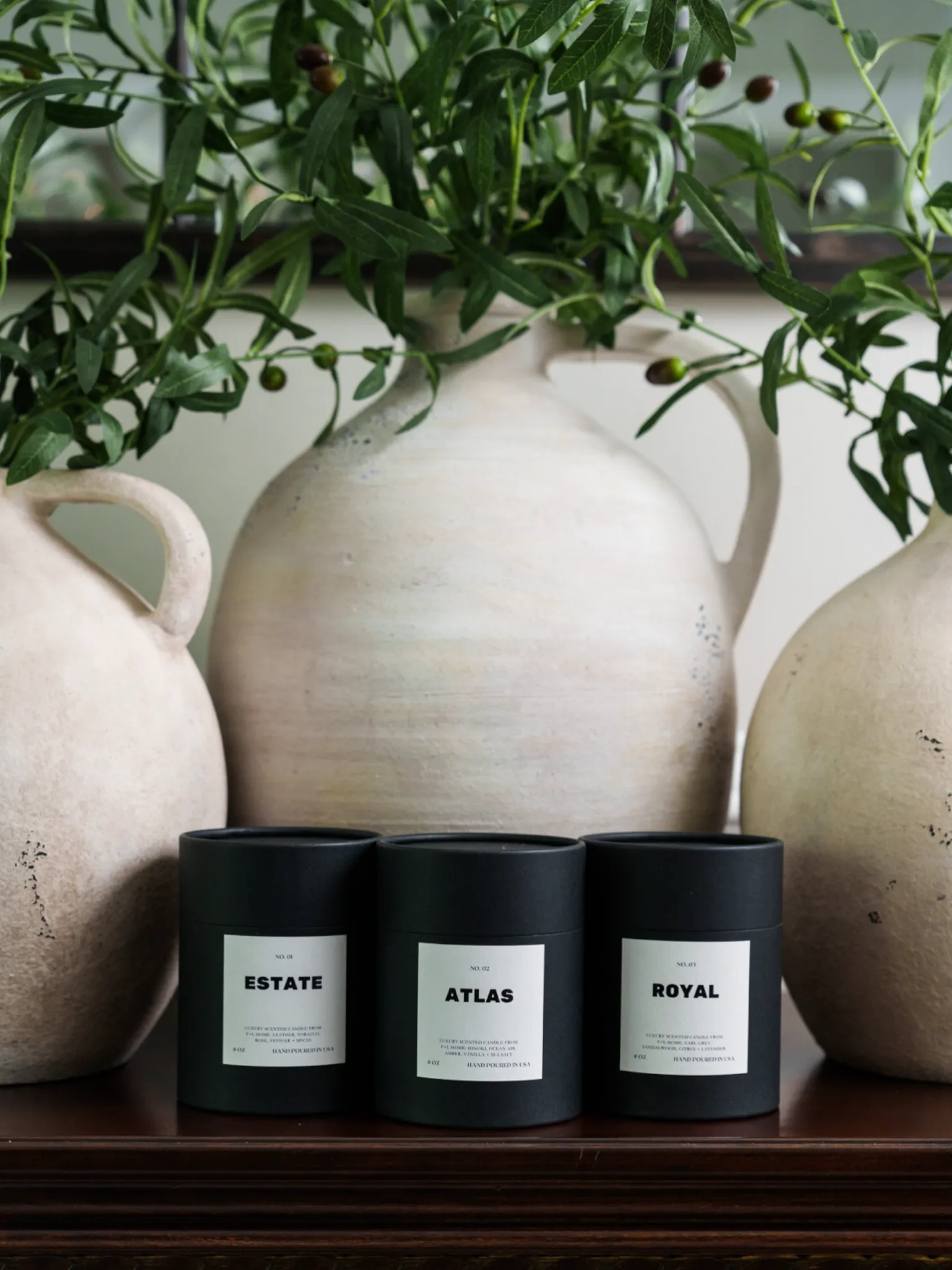 No. 02 Atlas 8oz Soy Luxury Candle from F L Home