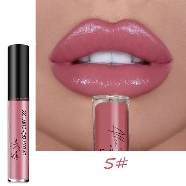 Nude Shiny Liquid Lip Glaze Matte Glitter Shimmer Moisturizing Lip Gloss Long-lasting Lipstick