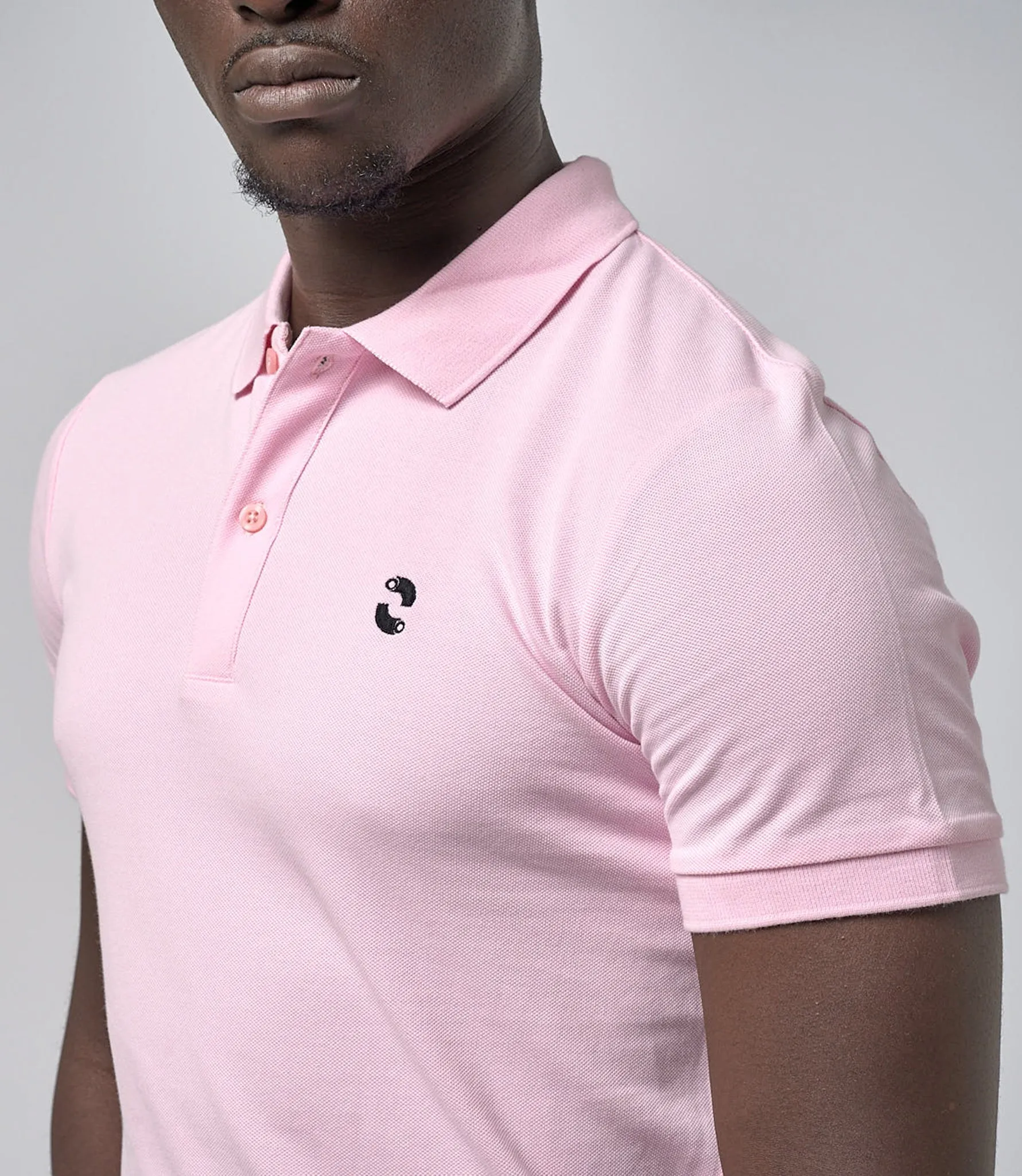 Omnitau Men's Prime Organic Cotton Short Sleeve Polo Shirt - Cotton Pink