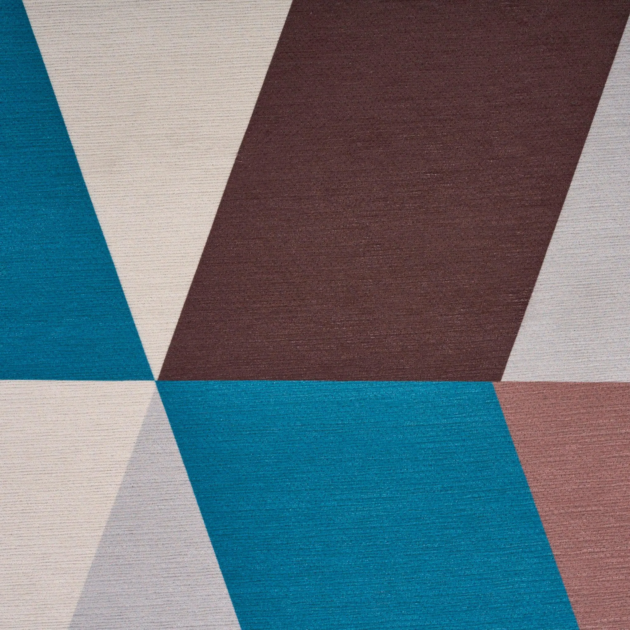 Oslo Geometric Blue, Brown & Cream Rug