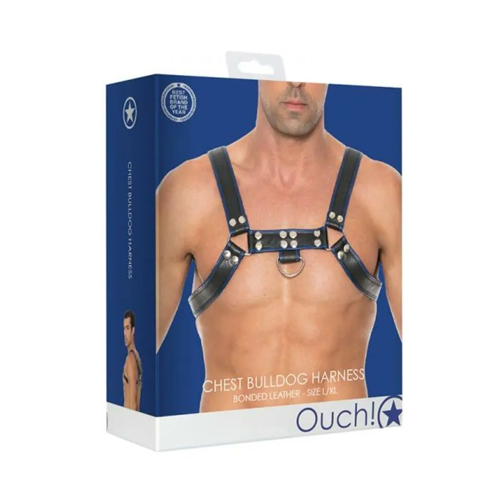 Ouch Chest Bulldog Harness - L/xl - Blue