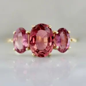 Oval the Moon Pink Tourmaline Ring