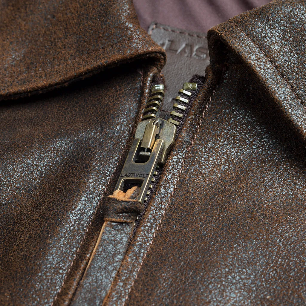 RAINIER MOTO LEATHER JACKET - CRACKED BROWN