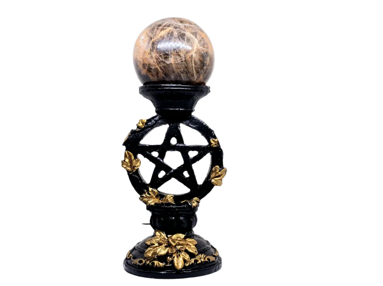 Resin Pentagram Crystal Sphere Holder