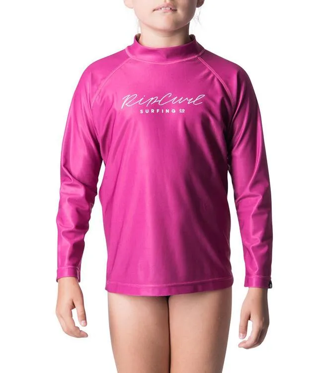 Ripcurl Rosewood Girls Long Sleeve UV Tee (2019) - Pink