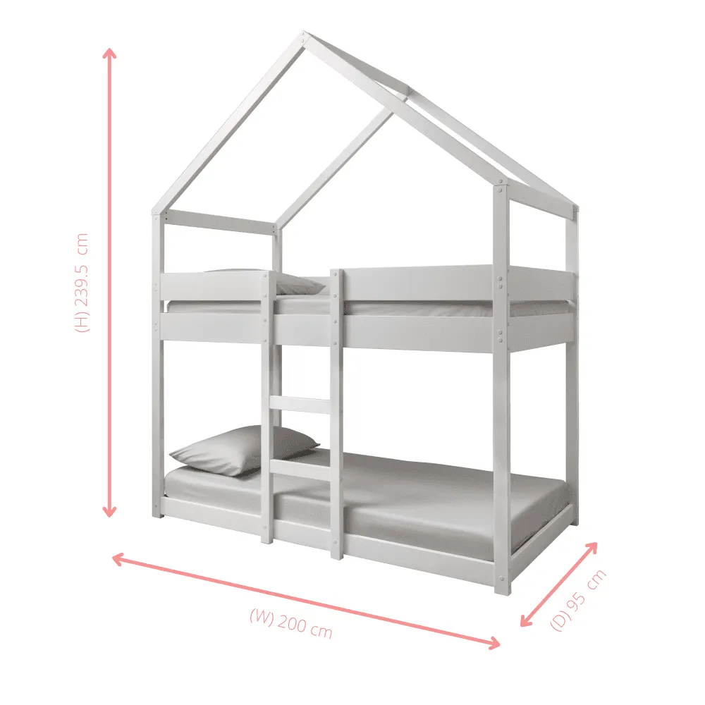 Sofie Bunk Bed House Cabin in White