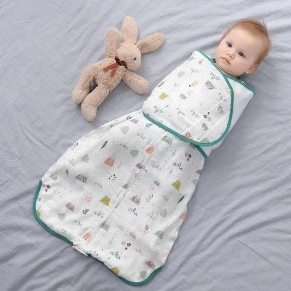 Style2 SNewborns Swaddle Sleepsack Soft Breathable Cotton Infants Sleeping Bag Adjustable Toddlers Wrap Cloth Blanket