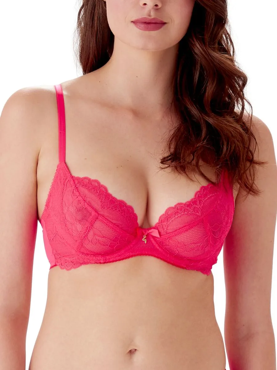 Superboost Lace Plunge Bra - Diva Pink