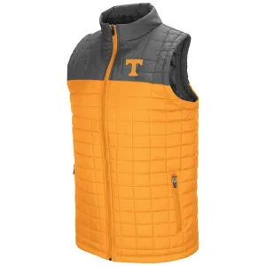 Tennessee Volunteers Colosseum Amplitude Puff Full Zip 2 Tone Orange Gray Vest