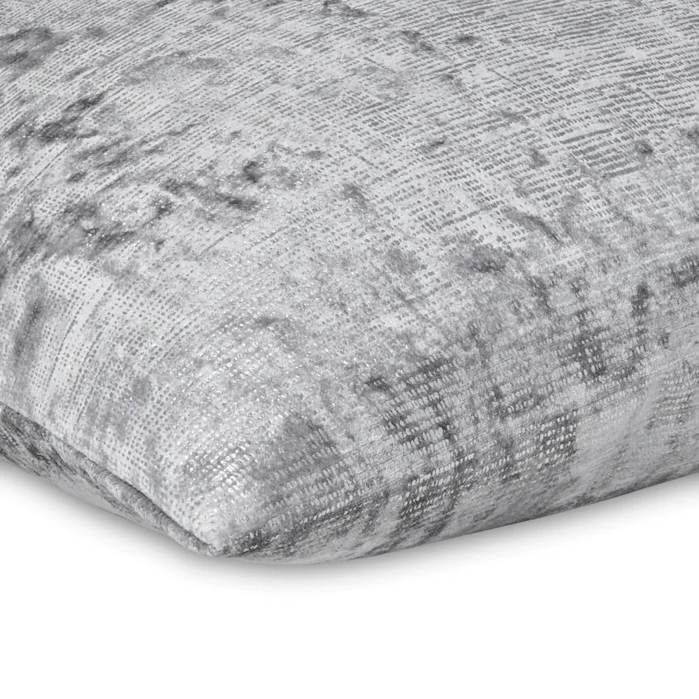 Terra Light Gray Metallic Pillow by Mode Living