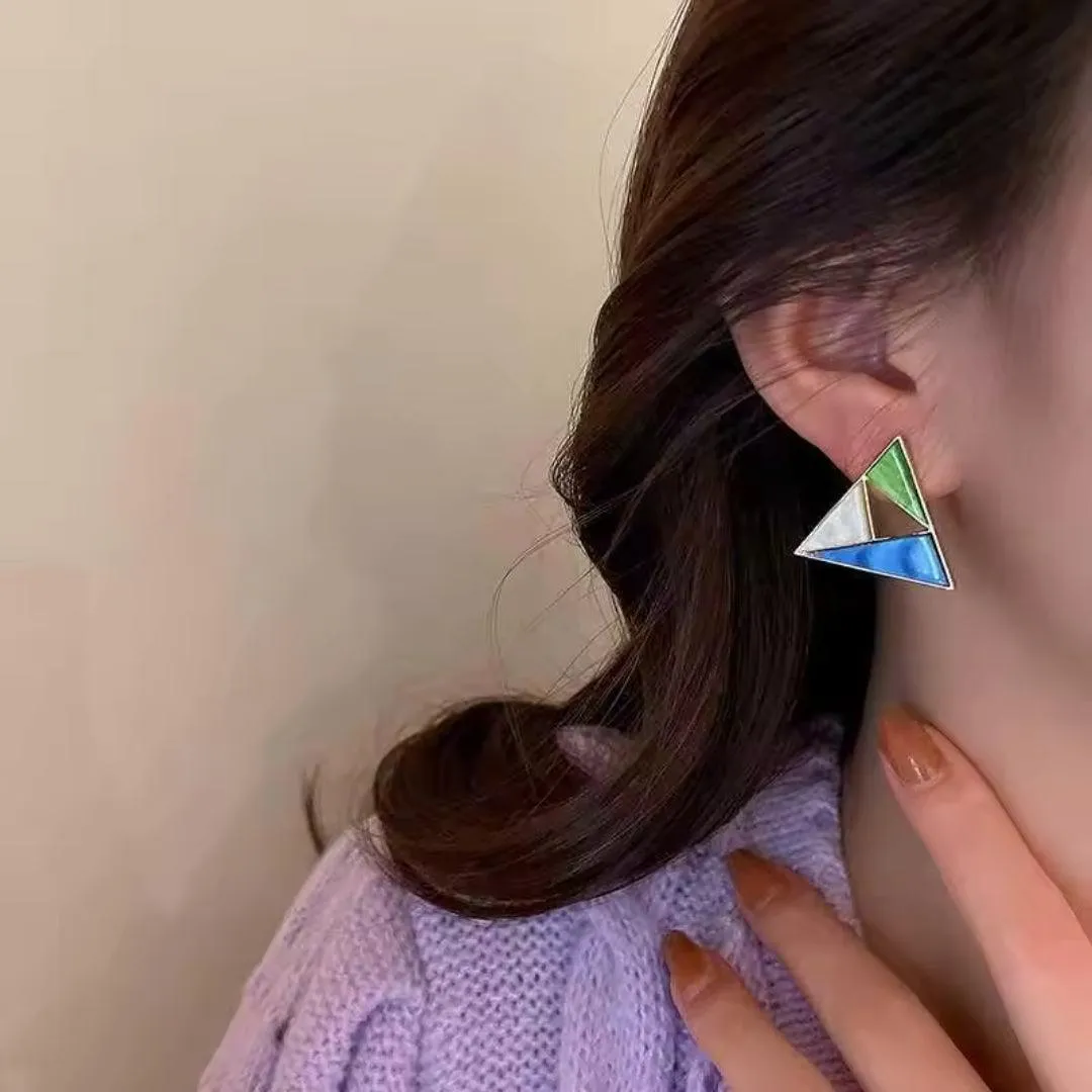 Triangle Geometric Earrings