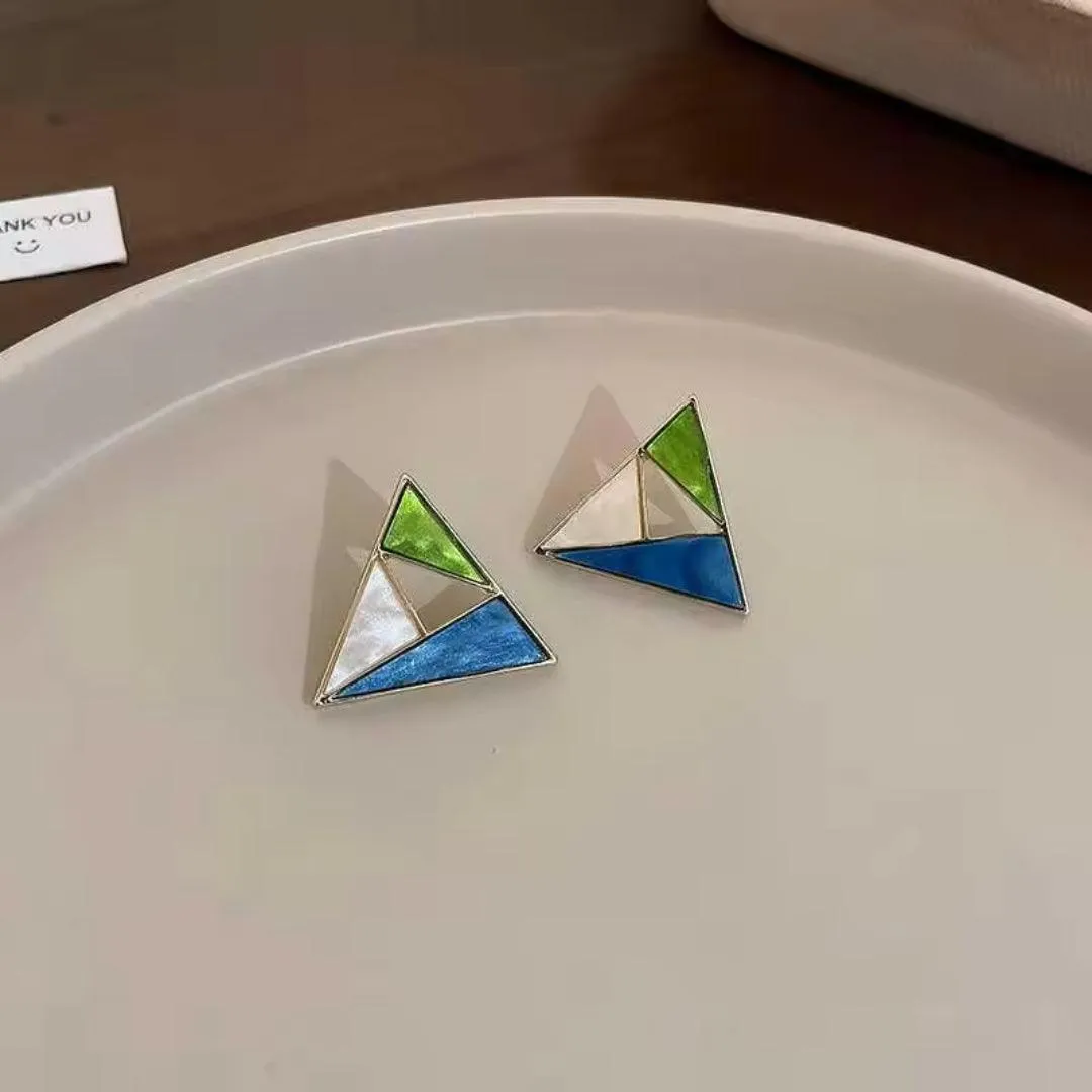 Triangle Geometric Earrings