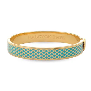 Turquoise and Gold Salamander Bangle