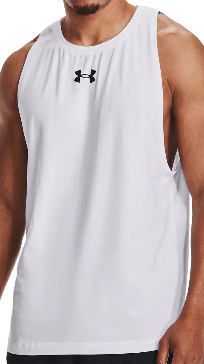 Under Armour Mens Zone Tank White Black