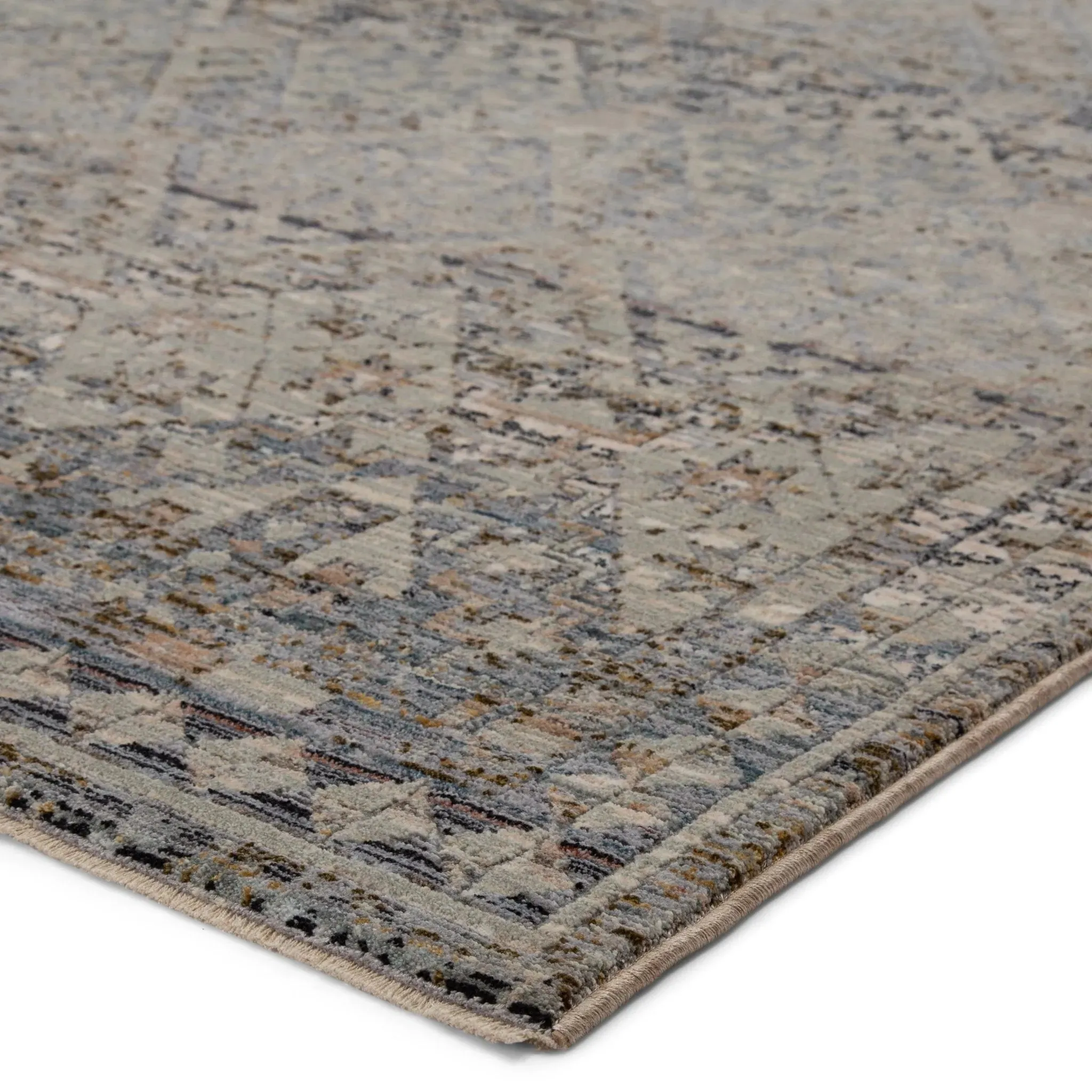 Valentia VLN06 Cashel Gray/Dark Blue Rug