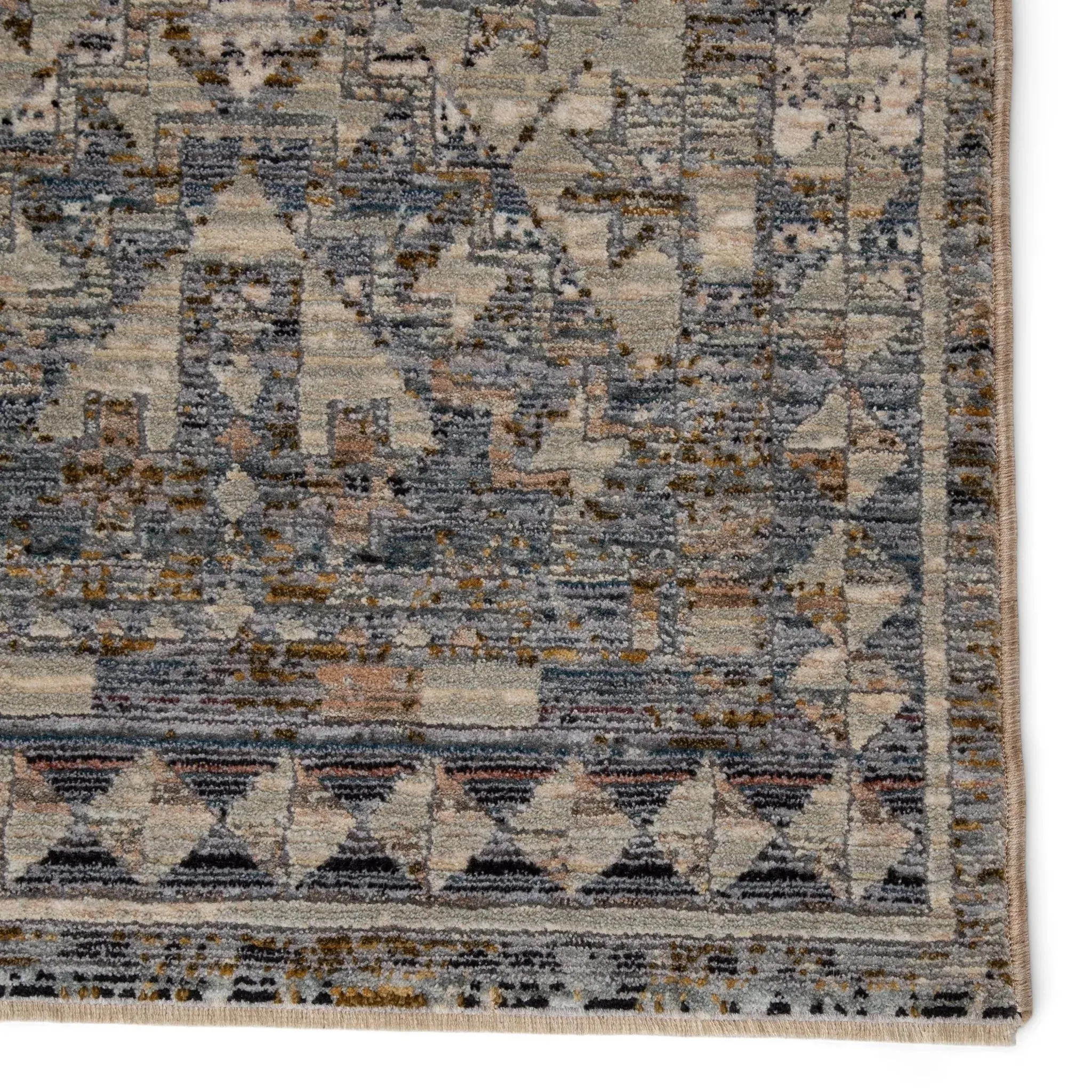 Valentia VLN06 Cashel Gray/Dark Blue Rug