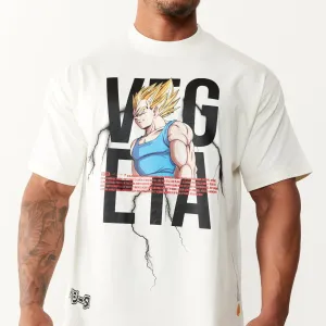 Vanquish DBZ Vegeta Vintage White Oversized T Shirt