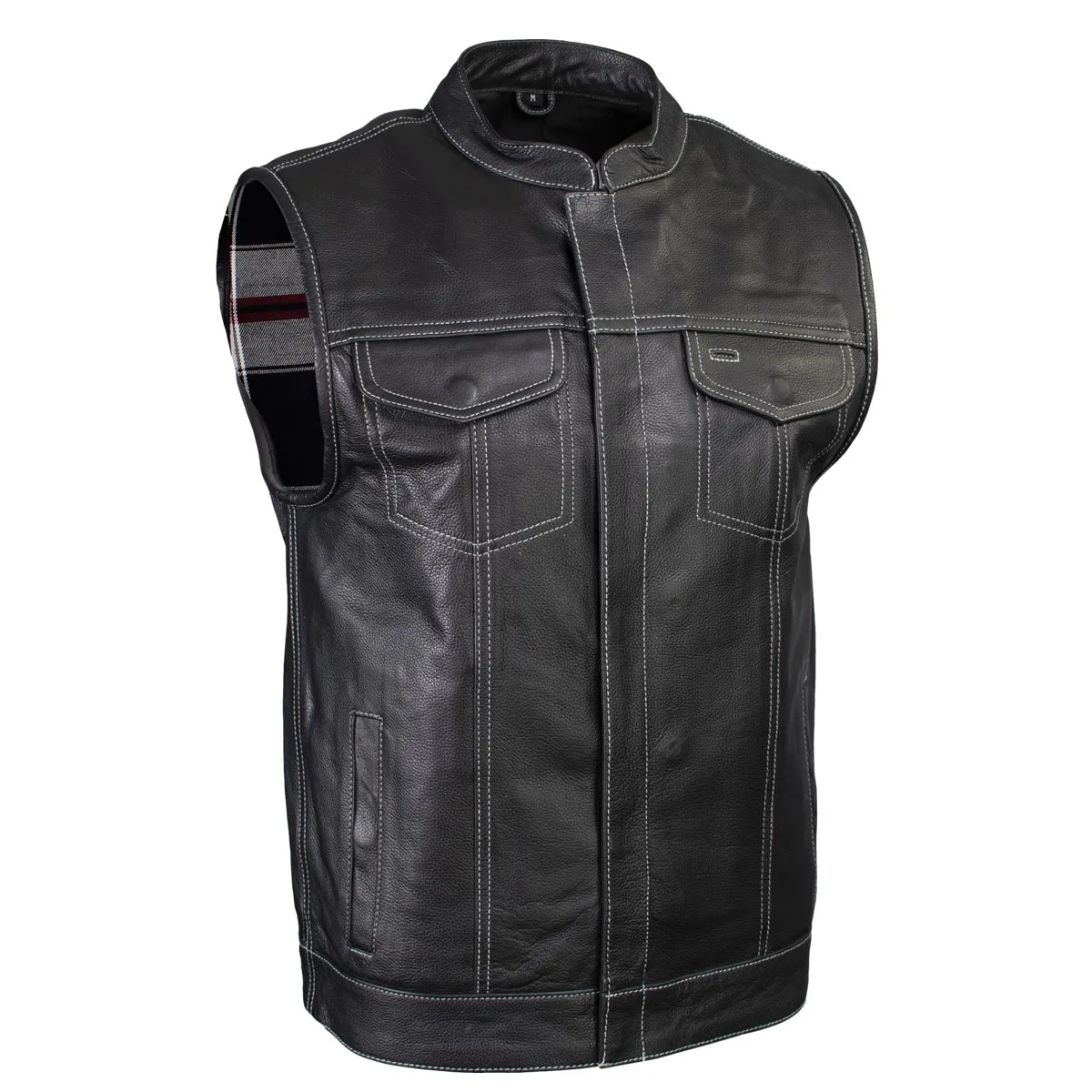 Xelement ‘Gold Series’ XS13004 Men's 'Dagger’ Black Leather Motorcycle